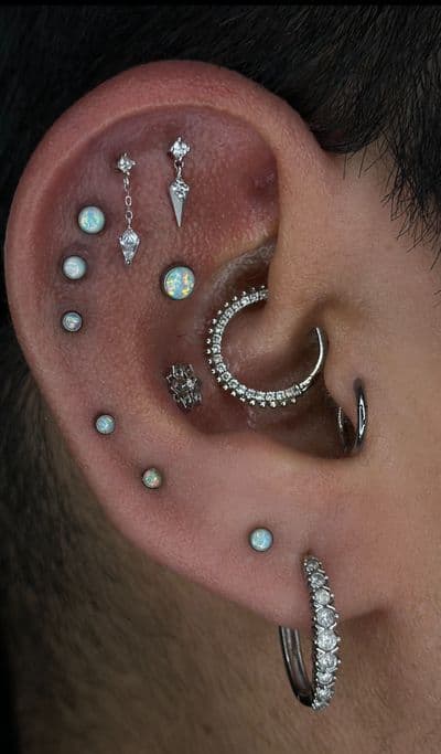 Helix Piercing | Threadless | Implant Grade Titanium | Platinum Body Piercings, North Star Mall, San Antonio TX