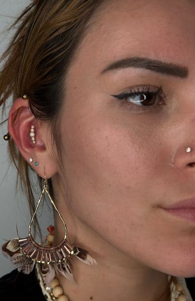 Conch Piercing | Threadless | 14k Yellow Gold | Platinum Body Piercings, North Star Mall, San Antonio TX