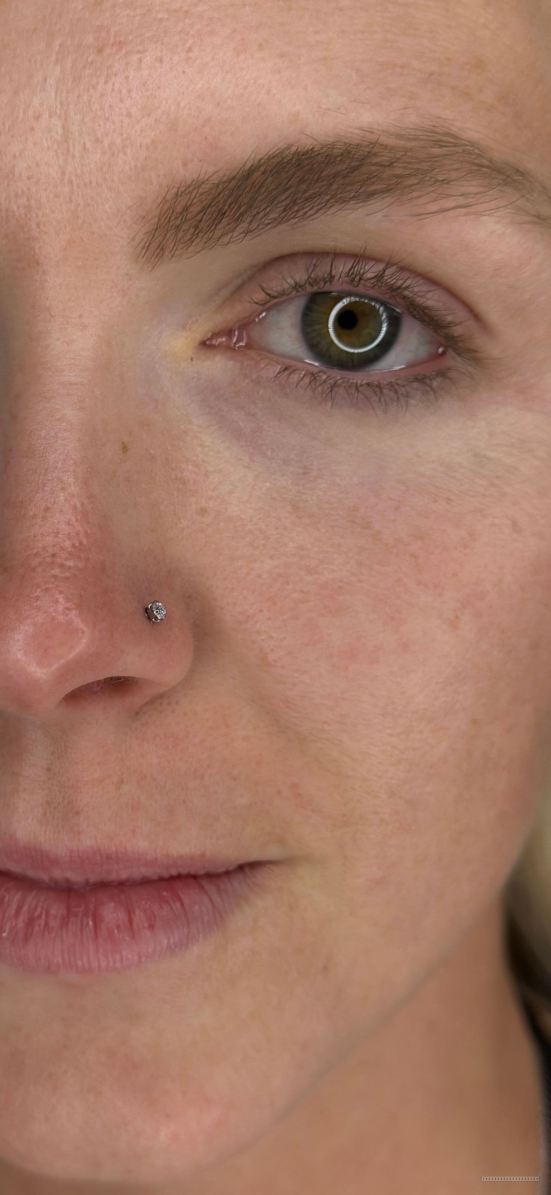 Nostril Piercing | 14k White Gold | Platinum Body Piercings, North Star Mall, San Antonio TX