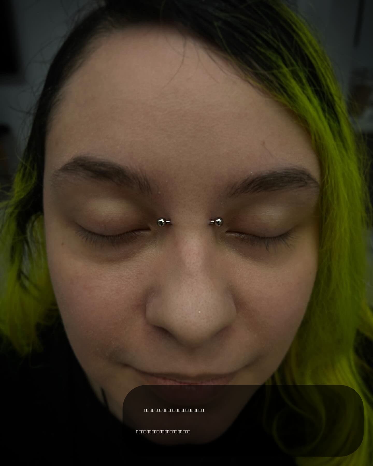 Bridge piercing with Implant Grade Titanium Barbell by Anatometal by JC at Platinum Tattoos & Piercings, San Antonio TX