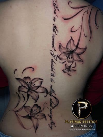 tattoo Black & Grey on the back by Skar at Platinum Tattoos & Piercings, San Antonio TX